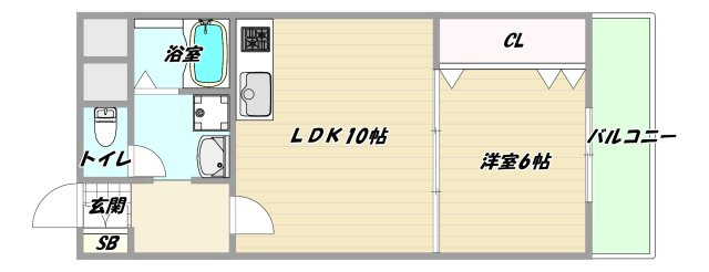 大阪市淀川区三国本町２丁目の賃貸マンションの間取り