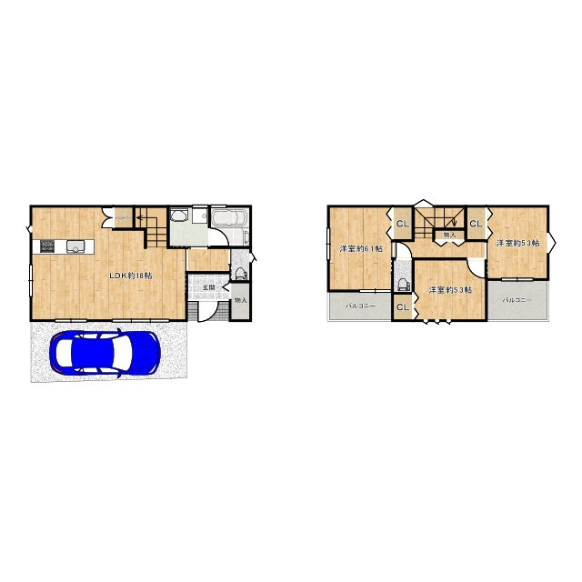 友井４丁目　中古戸建の間取り