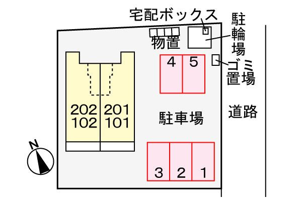 セトル　ヒバリⅡの駐車場