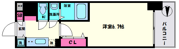 Luxe難波南の間取り|Luxe難波南　間取り