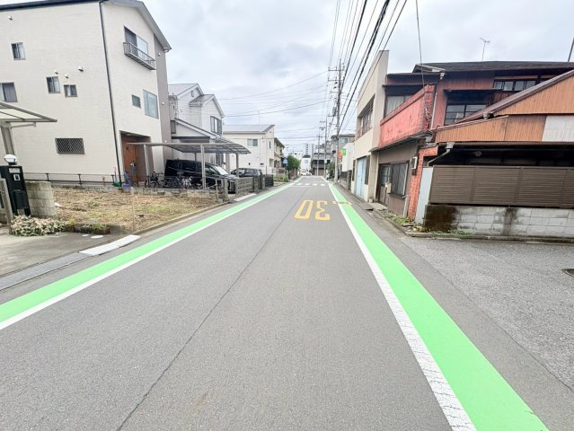 川越市三久保町　建築条件なし売地　西武新宿線『本川越駅』徒歩13分　【第一小学区】の前面道路含む現地写真