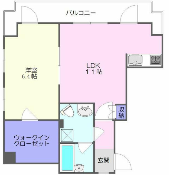 中野区弥生町２丁目の賃貸マンションの間取り