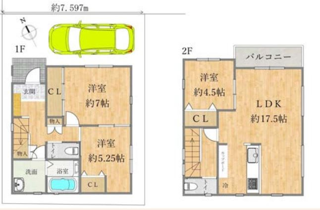 明石市二見町西二見戸建の間取り