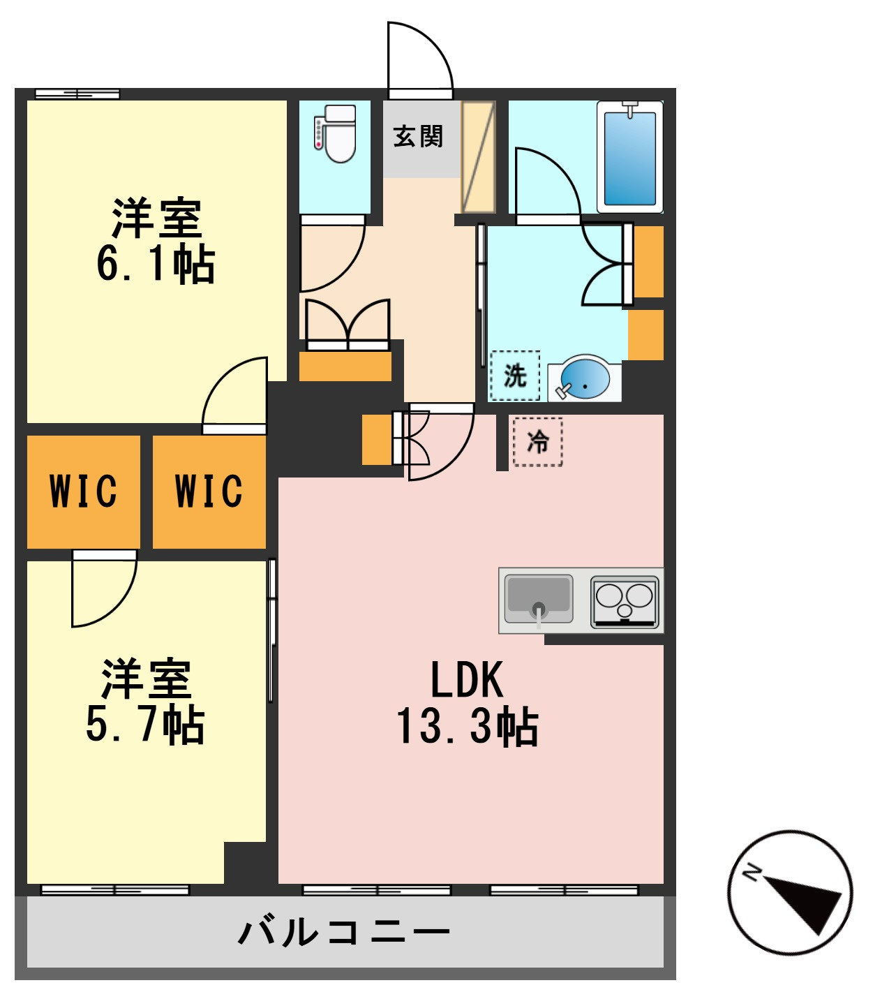 ヴィナシス金町タワーレジデンスの間取り