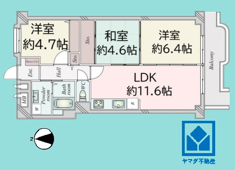 立花グリーンハイツ7号棟の間取り