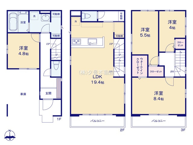 《仲介手数料無料》南区辻１丁目20-6新築一戸建てLIGAREの間取り
