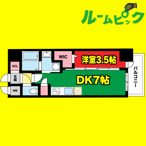 エステムコート名駅南シティリンク　名古屋市賃貸　仲介手数料無料の間取り
