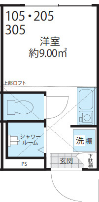 Shanti Casa 四谷若葉の間取り