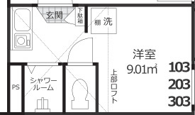 Studio AnT 北千住の間取り