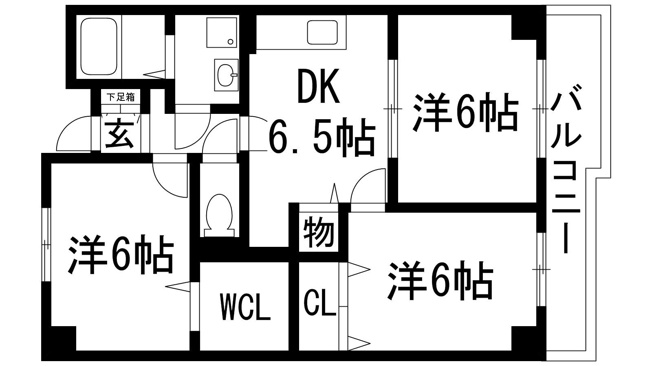 【間取り】 | エーヴィヒ畠中1