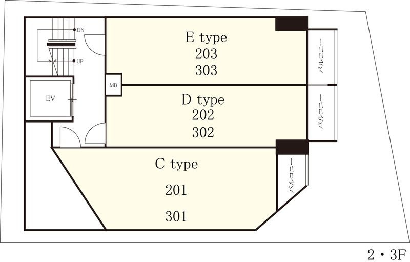 ブリュネーゼ三軒茶屋の区画図