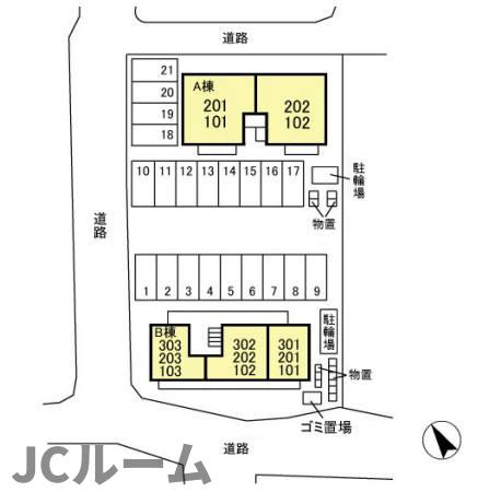 サンフラワーAの区画図