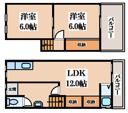 【間取り】 | 下小阪5丁目貸家