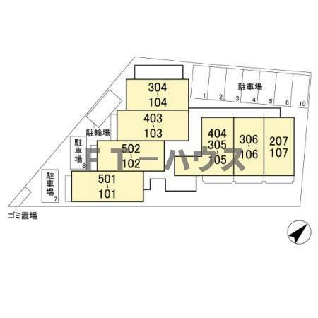 シャトーヤジマの区画図