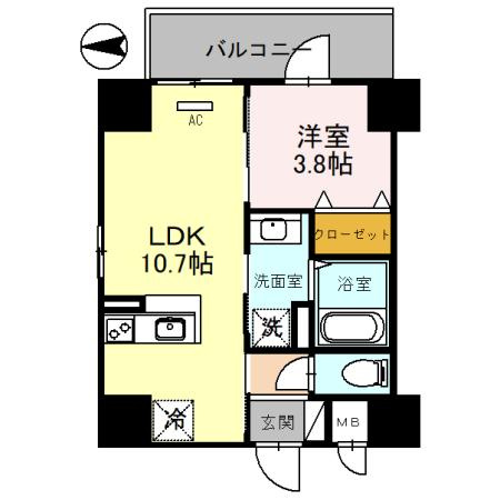 アヴニール東三国の間取り