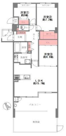 【間取り】 | ☆サンメゾン枚方朝日丘かえで館