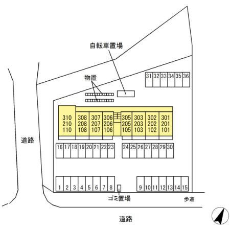 銀河タウン　Eの区画図