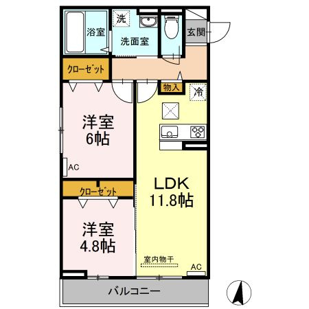 銀河タウン　Eの間取り