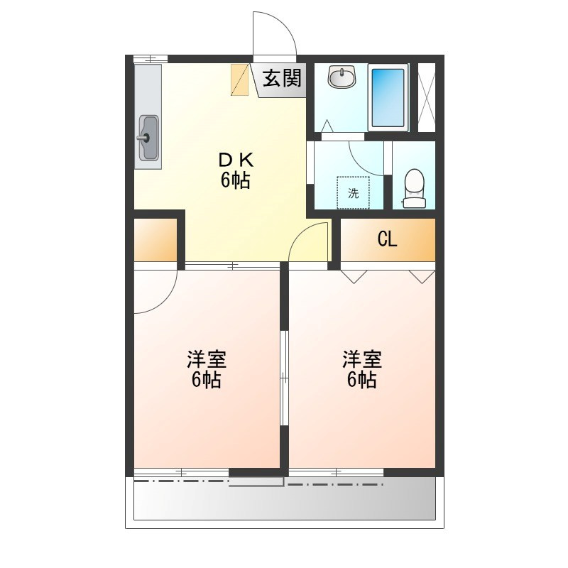 フォーブル鎌田Ａ棟の間取り