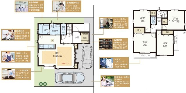 練馬区南大泉2丁目　新築一戸建　西武池袋線　保谷の間取り