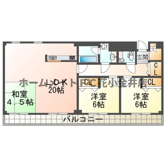 【間取り】 | ディスパシオ　アビタシオン