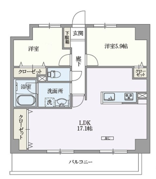 Ｕ　ＣＯＵＲＴ　西新井の間取り|間取りです。