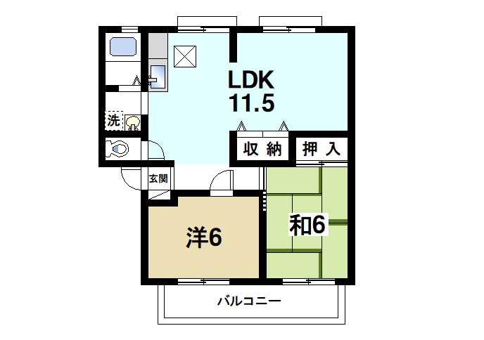 フラッグスタッフハイツAの間取り