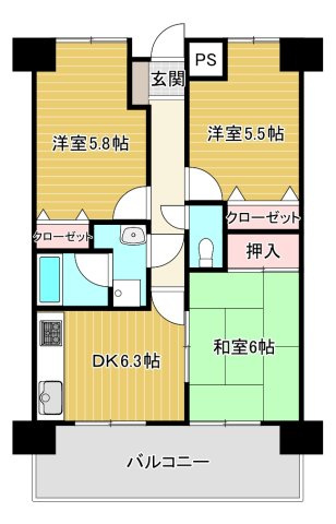 ダイアパレス新居浜の間取り