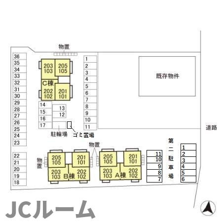 リュミエールＣの区画図