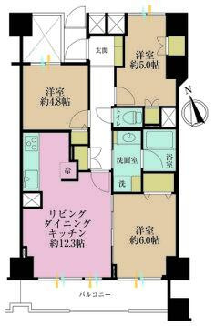 ボナール戸越（4階部分）／仲介手数料無料／新規フルリノベーションの間取り