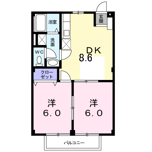 コーポ幸Ｂの間取り