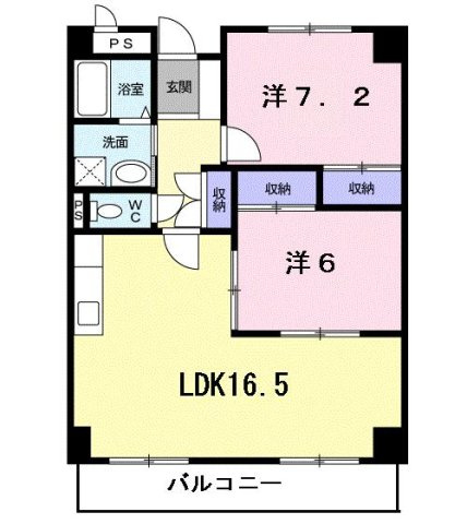 エトワール生駒の間取り