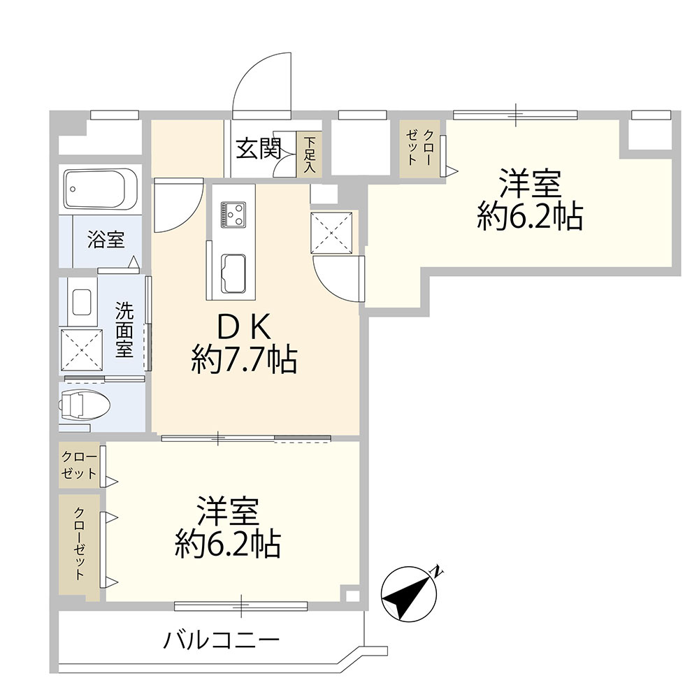 集成第2マンションの間取り