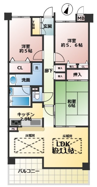 ピュアハイツ垂水潮見が丘の間取り