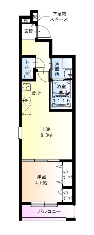 フジパレス今川公園東Ⅰ番館の間取り