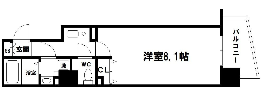 エイペックス松屋町ヴァンデュールの間取り