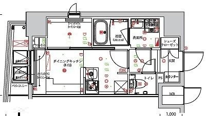 フェルクルールプレスト池袋WESTの間取り|間取りです。