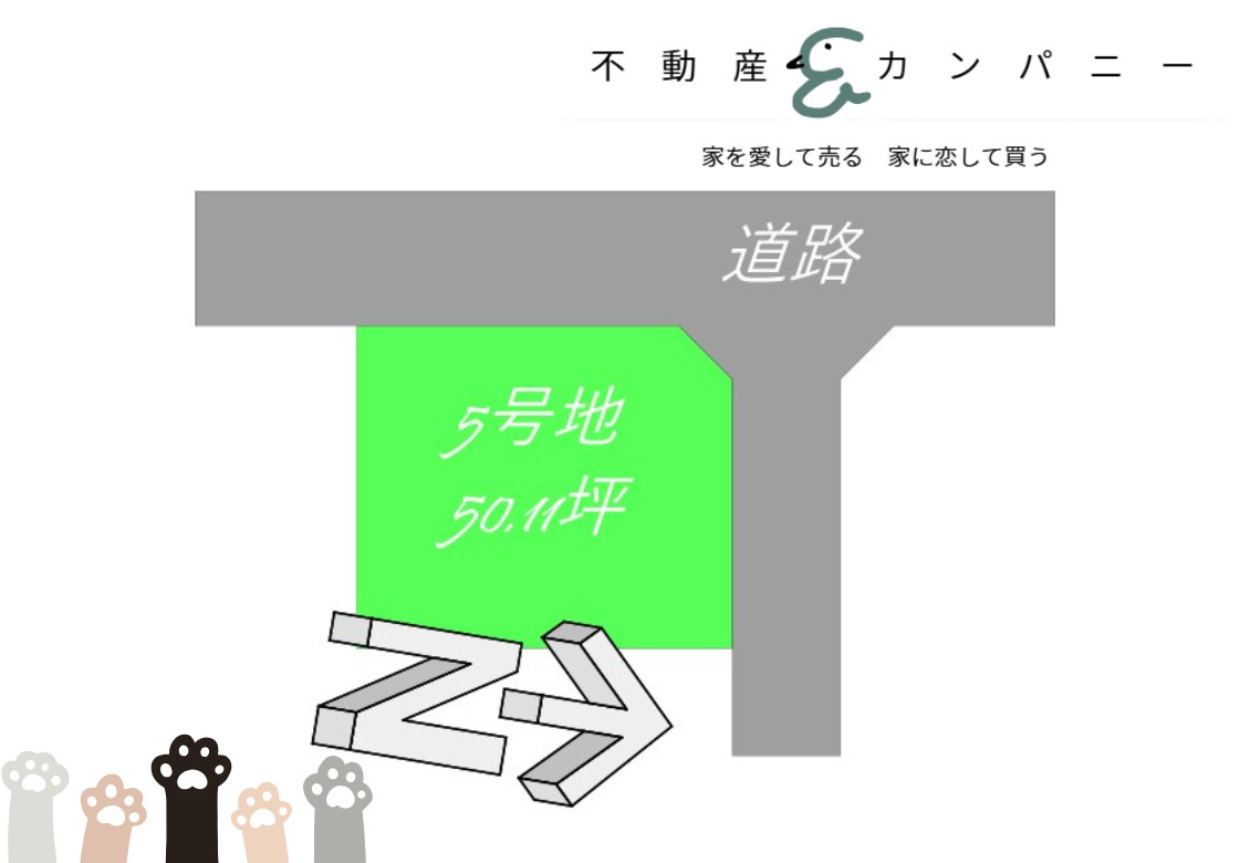クローバータウン上原町17区画の土地図