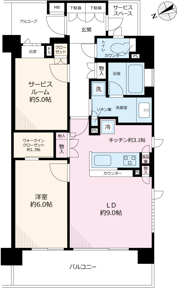 藤和シティホームズ池袋駅前の間取り
