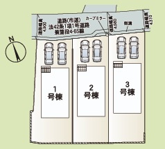 ♥♥うるま市兼箇段第3-①号棟（全3棟）の区画図|区画図