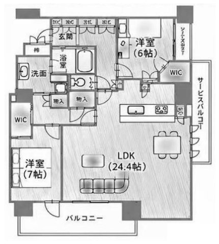 北浜ミッドタワーの間取り