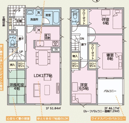 ♥♥うるま市兼箇段第3-③号棟（全3棟）の間取り