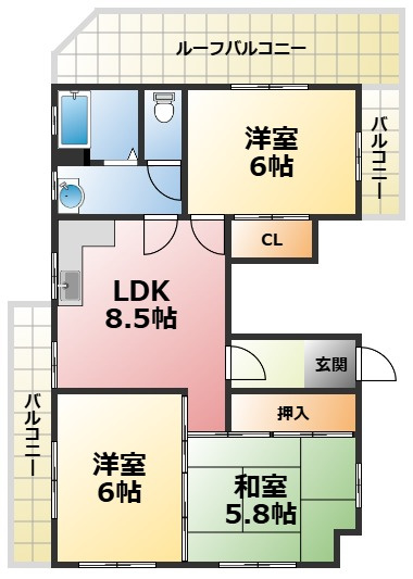 リトルシャトーの間取り