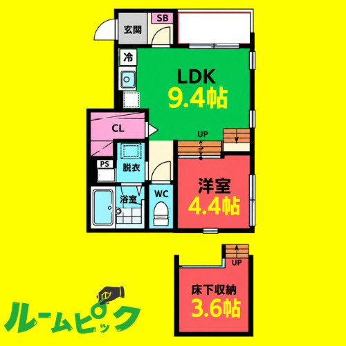 ディアコート深川　名古屋市賃貸　仲介手数料無料の間取り