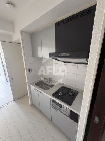 S-RESIDENCE学園坂のキッチン|グリル付ガス2口コンロシステムキッチン