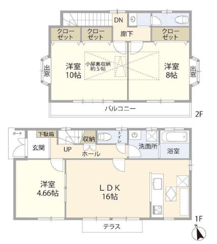 所沢市中新井３丁目住宅の間取り