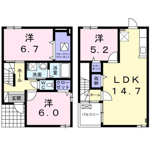 アプローズ　Ⅲの間取り