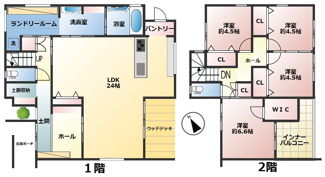 【間取り】 | 加古川市野口町良野　築浅一戸建て | ◆建物面積123.79平米◆
4LDK＋S
間取りだけでは伝えきれない魅力がたくさんございます♪