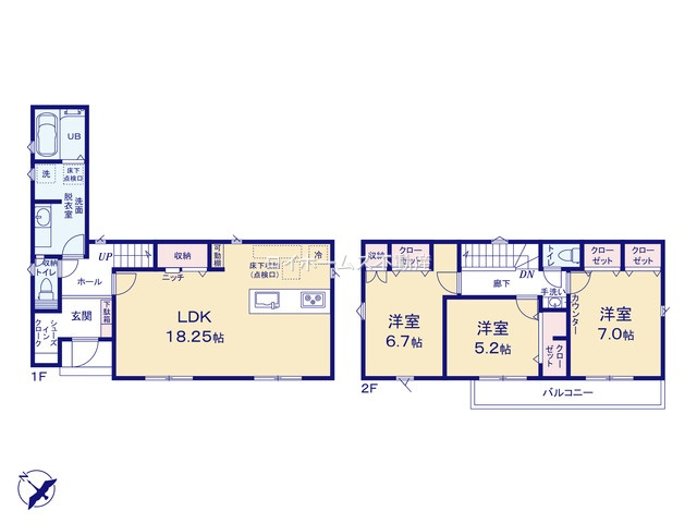 【間取り】 | 豊田市若林東町宮間74-3『仲介料無料』新築戸建て | 2号棟