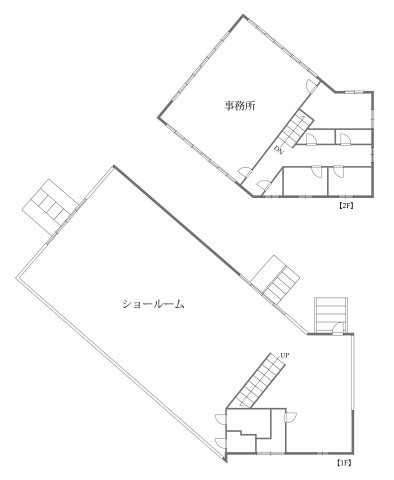 行田市大字下忍(しもおし)の貸店舗の区画図